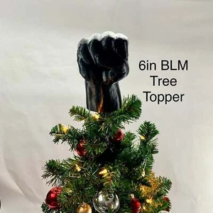 Black Lives Matter Fist Sculpture/Christmas Tree Topper - Picture 1 of 5
