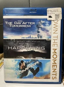 RARE Jumper The Happening Day After Tomorrow Triple Feature Bluray 3 Disc Set - Picture 1 of 2