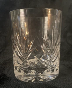 Old Fashioned Whiskey Glass w/Floral & Diamond Cut Design - Picture 1 of 3
