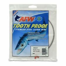 American Fishing Wire Tooth Proof Stainless Steel Single Strand Leader Wire, ...