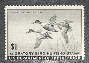 Travelstamps: 1945 US stamps Scott #RW12 Mint Original Gum Very Lightly Hinged! - Picture 1 of 5