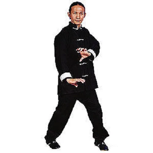 ProForce Gladiator Kung Fu Uniform Gi Black with White Frog Adult Child 00-8 - Image 1 of 1