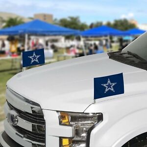 Dallas Cowboys Ambassador Car Truck Flags 2 Pack Mini Auto Flags 4"X6" NWT
