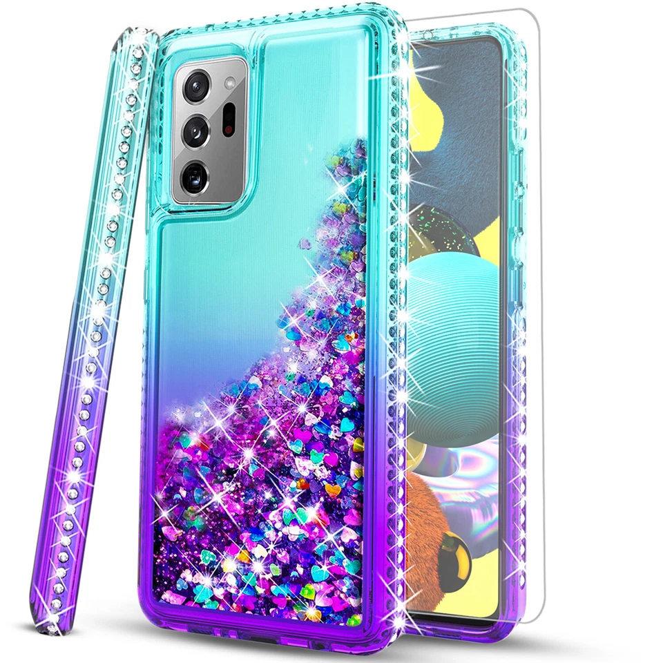 Funda para teléfono Samsung Galaxy Note 20 Ultra líquida brillante diamante Foto 1 de 4