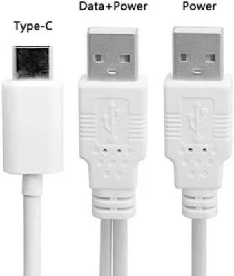 System-S Y- Kabel USB Typ A Stecker zu USB Typ A und USB Typ C 3.1 Stecker - Bild 1 von 3