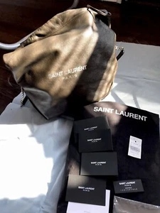 YSL Saint Laurent Teddy Sac Bucket Bag Deep Tea Army Green EUC - Picture 1 of 12