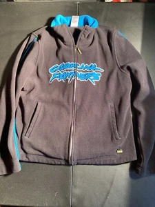Women’s size M Carolina Panthers fleece zipper Jacket Reebok NFL Football Fan E - Picture 1 of 6