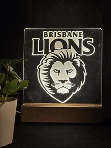 Brisbane Lions Night Light LED Lamp USB Custom Gift - Picture 1 of 2