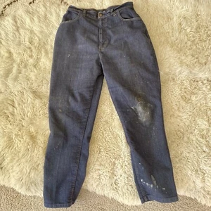 VINTAGE 60's BIG E LEVI'S BLACK + Gold TAB Distressed Painters JEANS 26" Stretch - Picture 1 of 8