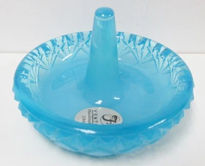 FENTON, WILLIAMSTOWN, WEST VIRGINIA 91447B Fenton 3" Diameter Ringtree "Sky Blue" MINT Brand New (NOS) ORIGINAL Box