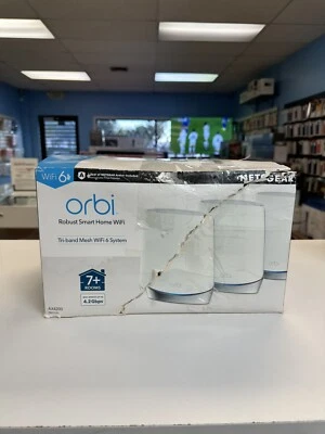 NETGEAR RBK753-100NAR AX4200 Orbi WiFi 2 Satellites + 1 Router - Image 1 of 4