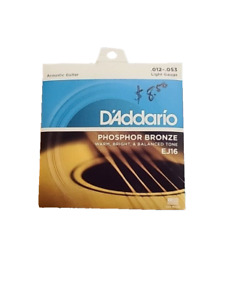 D'Addario EJ16 Phosphor Bronze Warm Bright Acoustic Guitar Strings  019954121143