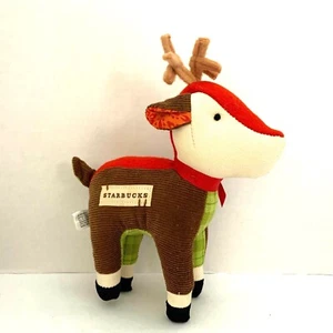 2008 Starbucks Coffee Christmas Holiday Reindeer Plush Toy Stuffed Animal, Xmas - Picture 1 of 9