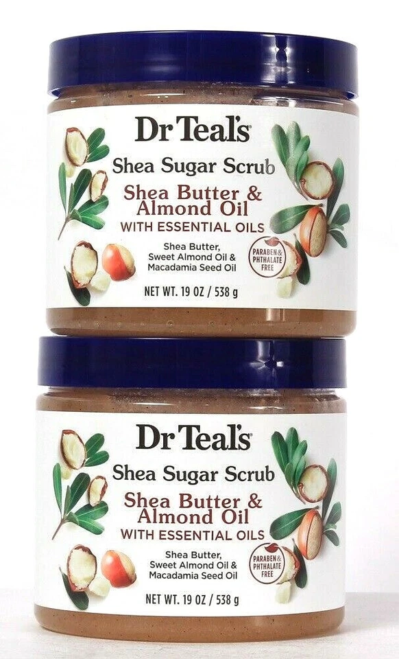 2 Ct Dr Teal's 19 Oz Shea Butter & Almond Oil Sugar Scrub With Essential Oils - Image 1 of 1
