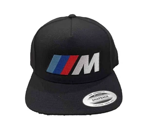 BMW M Power Classic Snapback Cap Hat Adjustable Black - Picture 1 of 6