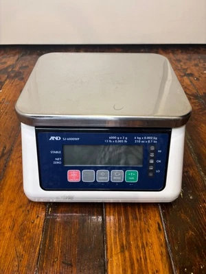 Báscula compacta de control de pesaje de lavado A+D SJ-6000WP, 13 lb x 0,0005 lb Foto 1 de 4