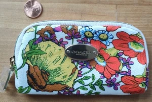 COACH FRAGRANCE Mini COIN COSMETIC FLORAL Flower POUCH LOGO Bag PULL - Picture 1 of 3