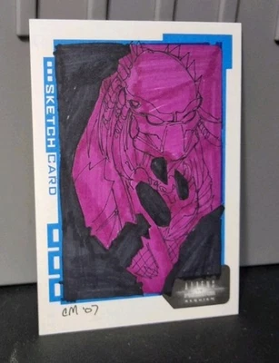 2007 AVP ALIENS VS PREDATOR  SKETCH CARD CHRIS MORENO - Image 1 of 2