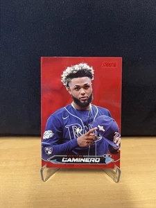Junior Caminero RC Red Foil 2024 Topps Stadium Club #223 Tampa Bay Rays - Picture 1 of 2
