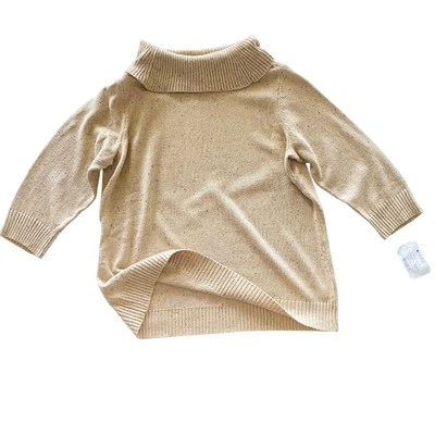 Charter Club: NUEVO NUEVO CON ETIQUETAS $69 Suéter Cuello Capucha Beige Cálido Tostado Tejido Acanalado: 1X Foto 1 de 4
