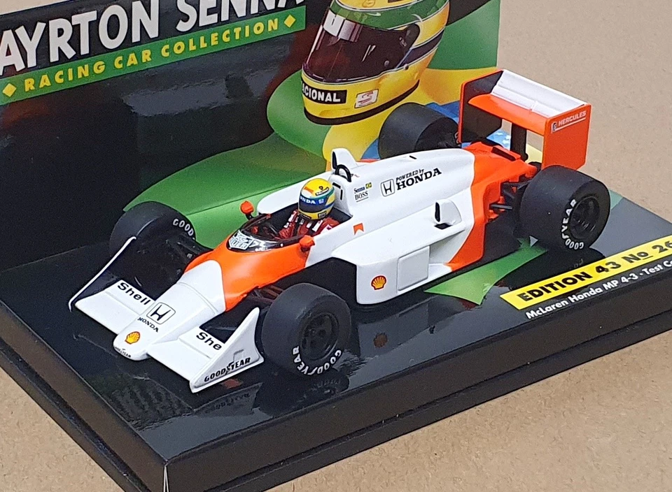 Minichamps 1/43 Scale 540 874399 - F1 McLaren Honda MP 4-3 Testcar 1987 Senna - Image 1 of 4