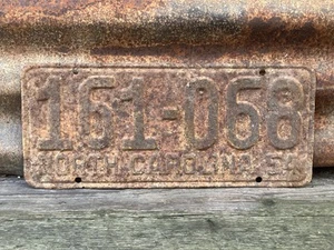 1954 North Carolina  License Plate Metal Auto Tag NC Authentic Ships For Free! - Picture 1 of 1