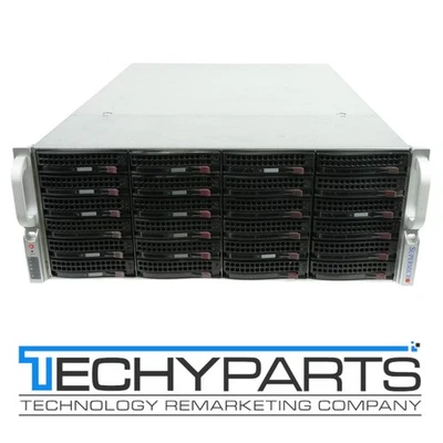 Supermicro CSE-846BE1C-R1K28B 4U 24-Bay Server Chassis 2x 1280W BPN-SAS3-846EL1 - Image 1 of 3