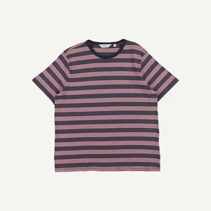 Seasalt Cornwall Mens Purple Striped Short sleeved T-shirt Size XL - Picture 1 of 12