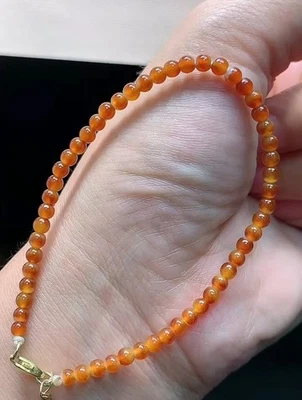 Brazalete Brazalete Grado A Jadeíta Amarillo Helado 3.4mm Cuentas Cuentas 1205 Foto 1 de 4