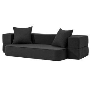 2-in-1 Folding Sofa Bed with Pillows - Folding Chair Floor Couch & Sleeping M... - Picture 1 of 6