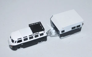 Volkswagen Van Simba With Camper Black/White Diecast Model Complete Maisto. - Picture 1 of 11