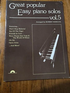 Great Popuar Easy PIano Solos Vol 5 by Robert Schultz (PB, 1982) - Picture 1 of 1