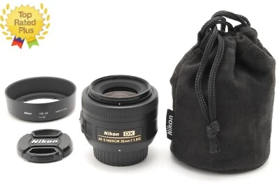 【Mint w/ Case & Hood】 NIKON AF-S DX NIKKOR 35mm F1.8 G Wide Angle Lens JAPAN - Image 1 of 4