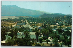Postal cromada Elsinore California vista de pájaro - Imagen 1 de 2