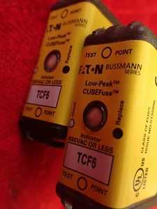 EATON - Bussman Series - TCF6 600VAC - NSNP - LOT of TWO(2) - Picture 1 of 5