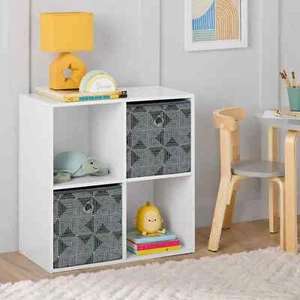 4-Cube Storage Organizer Bookshelf -stylish Storage Organizer Book Case for Home - Picture 1 of 6