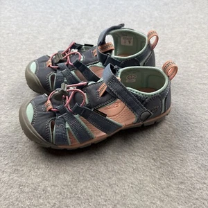 Keen Seacamp II CNX Youth Size 2 Sandals Outdoor Water Hiking Shoes Orange Teal - Picture 1 of 7