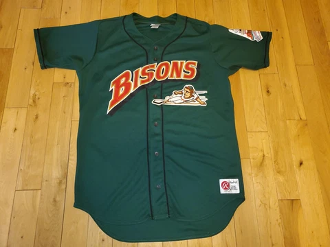 Vtg 1998 Rawlings Jolbert Cabrera BUFFALO BISONS Authentic MiLB Team JERSEY 46 Cover