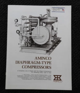 1977 Aminco Diaphragm-Type Compressor Sales Brochure Silver Spring MD - Picture 1 of 7