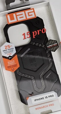UAG - Monarch Pro 保护壳 带 Magsafe 适用于苹果 iPhone 15 Pro - 碳纤维 — 第 1/4 张图片