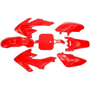 Kit de guardabarros de carenado protector de plástico rojo CRF50 110cc 125cc PIT PRO Trail Dirt Bike - Imagen 1 de 12