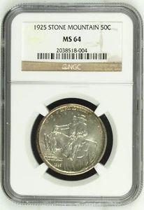1925 P Classic Commemorative Stone Mountain Memorial NGC MS-64 STONE MOUNTAIN - Picture 1 of 2