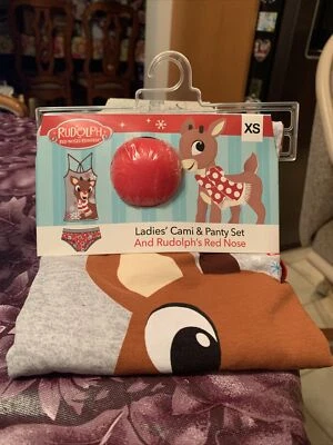 Conjunto de camisola y bragas Rudolph's Red Nose Reindeer para damas y Rudolph's Red Nose XS Foto 1 de 4