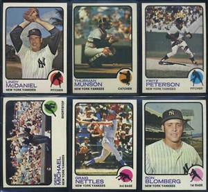 1973 Topps lot of 6 different New York Yankees - nice cards - Picture 1 of 2