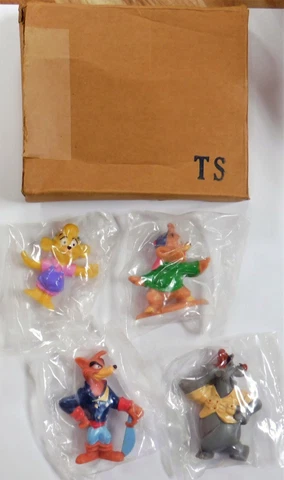 Complete Set of Four Kellogg's Tale Spin Figures - 1991 - New in Box Cover
