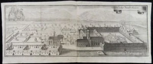 KLOSTER BENEDIKTBEUERN BAYERN PANORAMA KUPFERSTICH ANSICHT WENING 1701 I77 - Picture 1 of 1