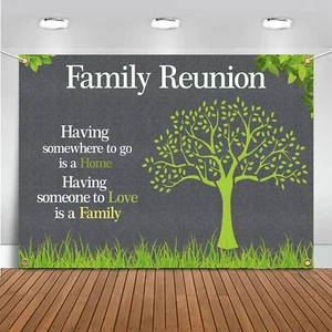 Family Reunion Backdrop for Family Reunion Decorations Cool Colorful Fashion - Picture 1 of 7