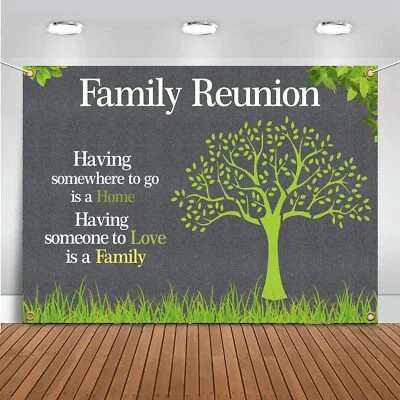 Telón de fondo de reunión familiar para decoraciones de reunión familiar genial colorido moda Foto 1 de 4