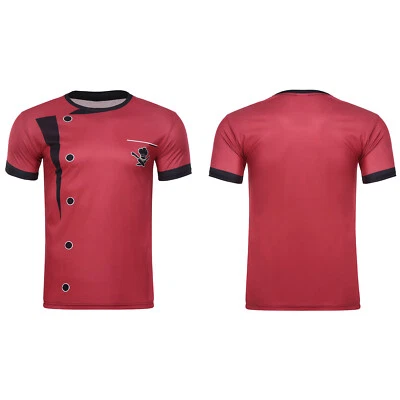 Mens Stylish Print Contrast Color Chef Shirt Hotel Restaurant Kitchen Costume - Image 1 of 3