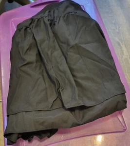 PiccoCassa twin bed skirt, Black, 100% polyester, 16". - Picture 1 of 2